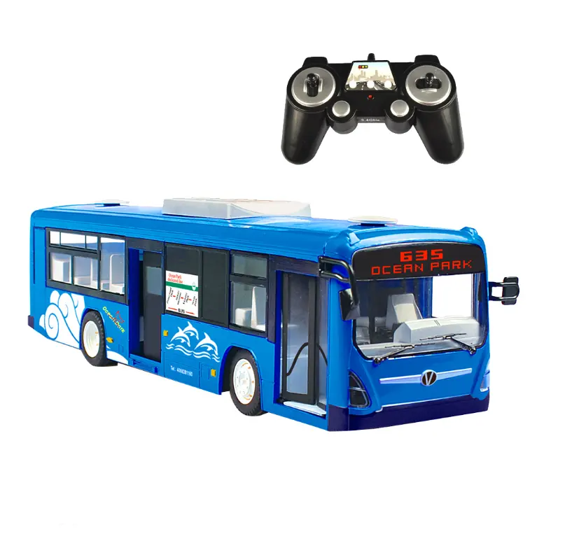 XUEREN דואר כפול E635-003 אוטובוס RC עיר אוטובוס 2.4G מציאותי צליל אור שלט רחוק רכב עיר אקספרס אחד מפתח להתחיל רכב צעצועים