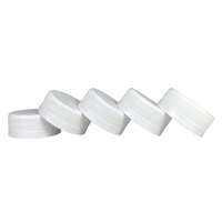 En Stock 38/400 bouchon à vis lisse en plastique blanc, bouchons de bouteille d'eau jetable en plastique avec anti-éclaboussures à vendre