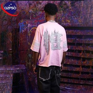 QZFSO fabricant 260 Gsm poids lourd personnalisé DTG impression t-shirt grande taille hommes épais Vintage 100% coton culture graphique t-shirts - Product Image 2