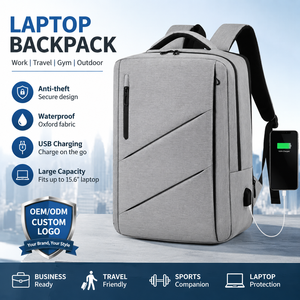 Mochila para Portátil 2025, Nueva, Personalizada, para Trabajo, Viajes, Gimnasio, Deportes, Aire Libre, Impermeable, Oxford, Anti-Robo, con Carga USB, Gran Capacidad - Product Image 1