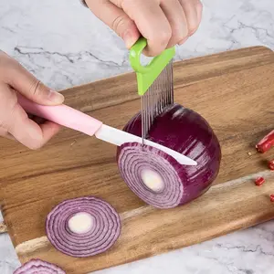 Utensílios de cozinha de aço inoxidável, utensílios para cozinha de alta qualidade, corte de cebola, suporte para tomate, cortador, novo, 2023