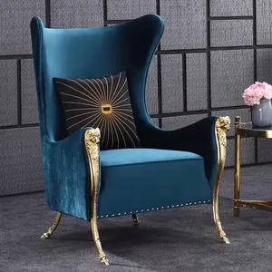 양 머리와 높은 뒤 안락 의자 단 하나 소파 디자이너 의자를 가진 새로운 미국 포스트 모던 라이트 럭셔리