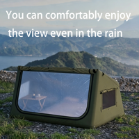 Tente gonflable en coton TC, ouverture automatique rapide, abri portable imperméable et résistant au vent pour le camping, le jardin et la randonnée