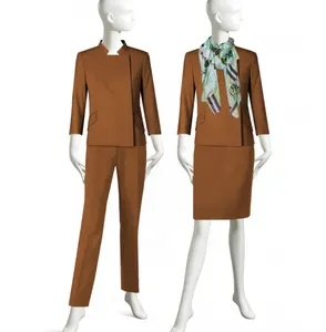 Costume de sénior pour femmes, ensemble uniforme de gestion d'hôtel 5 étoiles pour personnel d'hôtel, costume de haute qualité