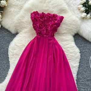 Vestido Midi Casual de Verano para Mujer, Estilo Túnica Romana Tejida, Corte A, Sin Mangas, Cintura Imperio, Malla 3D Transpirable - Product Image 2