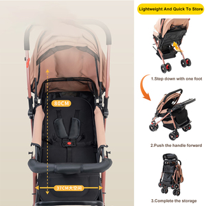 China Klappbarer <span class=keywords><strong>Baby</strong></span>-Kinderwagen und Buggy mit Zwei-Wege-Schieberichtung, Reisesystem, für Babys, mit Vergrößerter Überdachung - Product Image 6