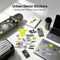 Autocollants en résine époxy brillants personnalisés avec logo de marque 3D, design personnalisé pour l'artisanat et l'utilisation sur ordinateur portable