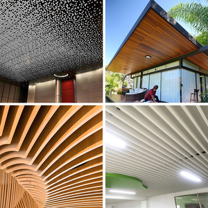 <span class=keywords><strong>Plafond</strong></span> en aluminium à <span class=keywords><strong>lames</strong></span> ondulées, <span class=keywords><strong>lames</strong></span> de <span class=keywords><strong>plafond</strong></span> en aluminium et bois, design de <span class=keywords><strong>faux</strong></span> <span class=keywords><strong>plafond</strong></span> pour supermarché - Product Image 5
