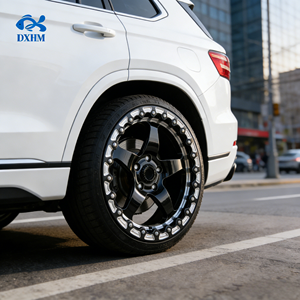 Ruedas Forjadas <span class=keywords><strong>Beadlock</strong></span> Todoterreno de Aleación de Aluminio Pulido, 40mm 30mm, Multirradio, Superficie Cóncava, para Neumáticos de Coche de Pasajeros 5x108 24x14 - Product Image 4