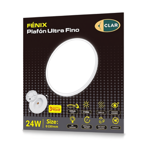 Plafoniera LED Fnix Plafn Ultra Fino 24W 230mm per soggiorno e cucina - Product Image 2