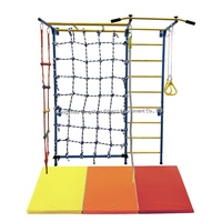 Échelle murale suédoise neuve, barre d'escalade, filet d'escalade, échelle en corde pour enfants, aire de jeux jungle, sports, barre de singe intérieure pour enfants