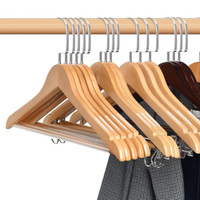 Expédition Rapide Cintres Classiques en Bois pour Magasin de Vêtements, Accessoires de Penderie Pratiques, Gain de Place et Personnalisables