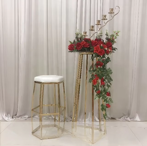 Modern <b>Round</b> Golden Stainless Steel Stone Top Durable <b>Bar</b> <b>Table</b> for Home <b>Bar</b> Mall Restaurant Wedding Dining Events - Product Image 3