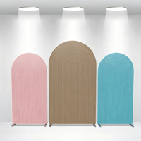 Ensemble de 3 housses d'arche en aluminium personnalisées pour support de mariage portable