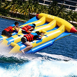Cile Bateau Gonflable Personnalisable en PVC Épaissi pour Sports Nautiques, Type Poisson Volant ou Banane, Capacité 5-10 Passagers (100-500kg) - Product Image 2