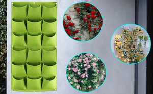 Bolsas de cultivo de macetas de jardín colgantes no tejidas verdes personalizadas al por mayor bolsas de cultivo de tela de jardín de pared Vertical duraderas - Product Image 4