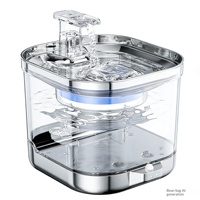 Fontaine à eau portable pour animaux de compagnie en acier inoxydable, alimentée par batterie, sans fil, distributeur d'eau automatique à circulation continue avec capteur pour chats et chiens