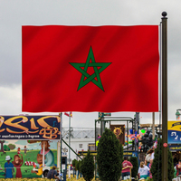 Drapeau national marocain personnalisé pour voiture, 90x150cm, impression numérique polyester, durable et séchage rapide
