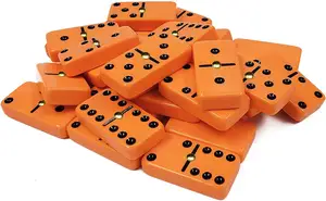 Custom Dominoes With Spinner Round Corner Ficha Double 6 Domino For Chicken Foot