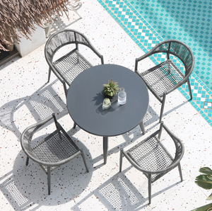 libre lado <span class=keywords><strong>muebles</strong></span> para <span class=keywords><strong>el</strong></span> patio trasero 4 plazas de plástico tejido de mimbre de mesa de bar y Taburetes - Product Image 3