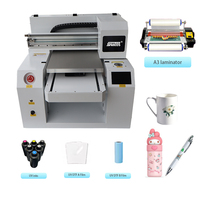Impresora UV Epson Xp600 o TX800 con cabezales ST-3040, película AB, tinta UV, colores CMYK, barniz y sistema de mezcla de tinta blanca