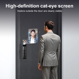 זיהוי פנים תלת-ממדי מנעול חכם ביומטרי זיהוי מפתחות טביעות אצבע האפליקציה שולטת במנעול נגד גניבה בבית - Product Image 3