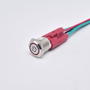 19mm 고전류 조명 방수 스테인레스 스틸 푸시 버튼 스위치 10A 15A <span class=keywords><strong>20A</strong></span> 1NO 스위치 조합 플랫 헤드 모양 - Product Image 5