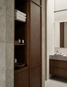 Mueble de Baño de Lujo Montado en la Pared con Encimera de Piedra Pizarra, Moderno Mueble Flotante para <span class=keywords><strong>Lavabo</strong></span> Resistente a la Humedad - Product Image 3