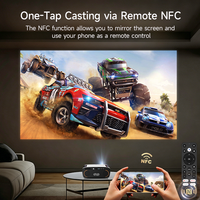 Projecteur intelligent A9G amélioré avec Google TV Android 14, grande chambre sonore de 1200cc, YouTube sous licence, cinéma maison 4K
