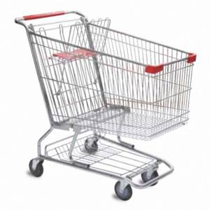 Тележка для покупок в супермаркете, сетчатая структура, прочный пластик, металл и сталь, полипропиленовый материал с обработкой поверхности PU - Product Image 1