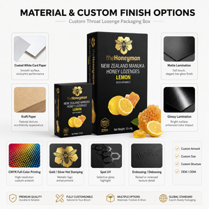 Boîte alimentaire pliable personnalisée écologique en papier, auto-érectrice, pour emballage de pastilles pour la <span class=keywords><strong>gorge</strong></span>, avec logo estampé à chaud en quatre couleurs et dorure à chaud - Product Image 2