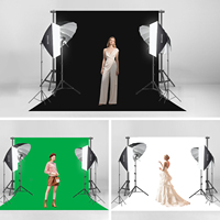 Équipement de studio photo en alliage d'aluminium 2,6*3m, support de fond, kit de toile de fond pour photographie, boîte à lumière, parapluie, kit d'éclairage, poignée