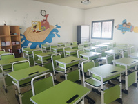 Ensemble de chaises de table d'étudiant moderne hauteur réglable bureau en bois et métal pour l'école primaire meubles durables en acier, fer et plastique