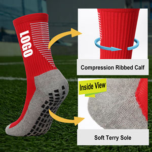 Muestra gratis bajo MOQ alta calidad hombres personalizado antideslizante agarre fútbol calcetín deporte Atlético equipo calcetines personalizado antideslizante fútbol calcetín - Product Image 5