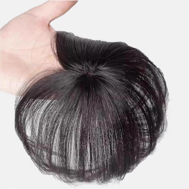 ผมหน้าม้าสำหรับเด็กทำจากเส้นใยสังเคราะห์ด้วยเครื่องจักร [สีน้ำตาล-ดำ]