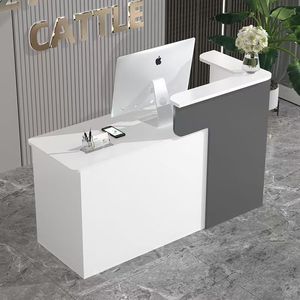 Modern <b>Simple</b> Reception <b>Desk</b> for Small Bars Cashier Counter for Clothing Stores Hair Salons Beauty Salons Mall Use - Product Image 4