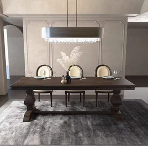 Sıcak Fırsat Düşük Fiyat Modern Avrupa Ev Mobilyası Özelleştirilmiş Boyut Dikdörtgen Doğal Kenarlı Masif Ceviz Otel Yemek Masası Ahşap Levha - Product Image 4