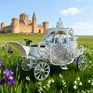 Charrette de Mariage de Luxe de Style Européen, Chariot Électrique de Type Citrouille pour Visites Touristiques, Calèche Sans Chevaux de Haute Qualité à Vendre - Product Image 2