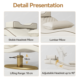 Madamcenter Lit <span class=keywords><strong>de</strong></span> soin pour cils incurvé, Camillas Para Pestañas, Table esthétique pour cils, Fauteuil inclinable pour cils, Table <span class=keywords><strong>de</strong></span> soin pour lashiste - Product Image 4