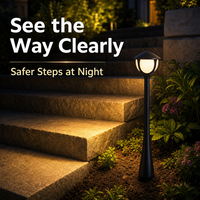 Lanterne LED de style chinois pour jardin, 110lm/W, lumière blanche chaude 3000K, 360° °   Éclairage panoramique pour pelouse, patio et marches