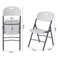 Chaise pliante portable en plastique blanc moderne Z-20 pour événements et fêtes, vente en gros, pour salle à manger, hôtel, extérieur