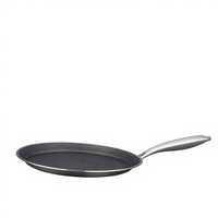 Poêle à pizza KSISE 26cm 28cm 30cm 32cm en acier inoxydable triple couche, design nid d'abeille, revêtement antiadhésif, écologique, poêle à frire américaine