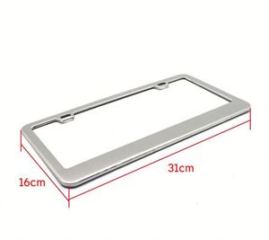 Cadre de plaque d'immatriculation en aluminium mat personnalisé avec embouts à vis, supports de plaques d'immatriculation noirs pour véhicules américains - Product Image 3