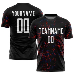 Derniers modèles d'uniformes de football personnalisés pour équipes, ensemble de vêtements de football pour jeunes, maillot de football personnalisé, col rond, couleur unie - Product Image 3
