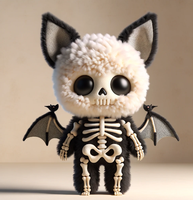 Créez vos propres jouets d'Halloween, poupée squelette en peluche personnalisée, décorations d'Halloween mignonnes