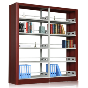 Estantería Metálica para Libros, Muebles Escolares, Biblioteca, Multi-Nivel, Estilo Moderno, Color <span class=keywords><strong>Rojo</strong></span>, Estantería Lateral - Product Image 1