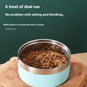 Özel köpek kase paslanmaz çelik yem kasesi kaymaz taşınabilir seyahat <span class=keywords><strong>Pet</strong></span> besleyici yuvarlak renkli evcil hayvan kaseleri besleyiciler - Product Image 3