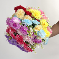 Fleur artificielle de 7 têtes en forme de œillet pour la décoration de la maison, du bureau, des fêtes, ou comme ornement, bouquet de mariage, anniversaire, Saint-Valentin