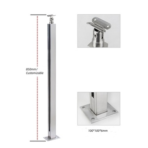 Lan can kính cuối bài ban công sàn cầu thang kính cường lực hàng rào tấm bài mà không cần khoan kính - Product Image 5