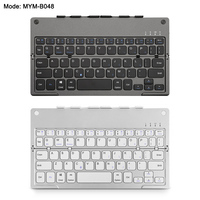 Keyboard Bluetooth lipat portabel, papan ketik Bluetooth Ultra ramping, dapat diisi ulang USB kompatibel IOS iPad perangkat Android Windows IOS